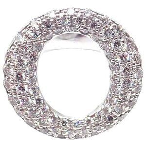 Authentic! Tiffany & Co Elsa Peretti Sevillana Platinum Diamond O Ring